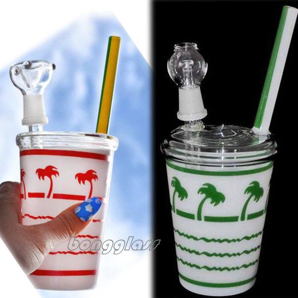 Mini narguilés Tarbuck Cup Plate-forme pétrolière Fumer des conduites d'eau en verre avec joint de 14 mm Bécher Bong Heady Dab Rigs 8,1 pouces