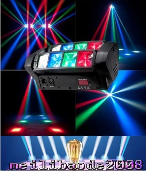 2016 neue Heiße Verkauf 8PCS * 3W RGB Mini LED Spinne Moving Head Licht für Disco, DJ und Kleine club Beleuchtung KOSTENLOSER VERSAND MYY