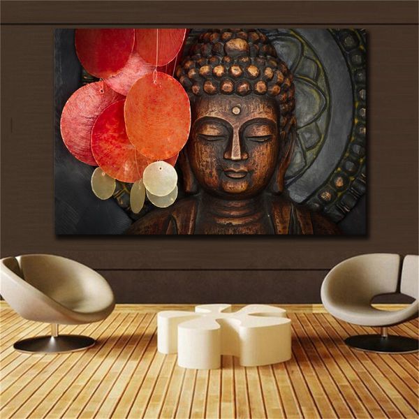 Nouvelle énorme peinture à l'huile sur toile avec figurine abstraite moderne peinte à la main, peintures de bouddha miséricordieux, décoration murale/maison, Art 100%, A-68-1