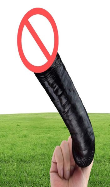 2016 Nouveau énorme gode doux masturbation accessoires de machines sexuelles réalistes Big Black Dildo 2655cm Sex Toys for Woman4803803