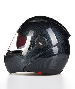 2016 New Jiekai JK115 Und -Rape Motorcycle Helmet de la cara abierta Motorbiña IMITACIÓN Fibra de carbono M L XL9740040