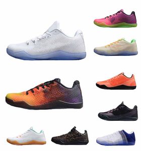 Hot 11 Zapatillas de baloncesto Elite Yakuda Tienda local en línea Draft Day Mamba Rainbow PaIe Horse Capa de invisibilidad Peach Sunset Fundamental Zapatillas de deporte para hombre