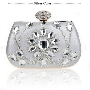 Nouveau Style strass discothèque sac à main robe formelle pochette pochette de mariage fête bal sac à main bleu or argent violet rose