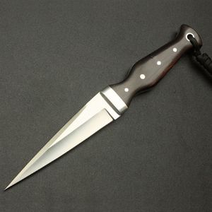 Hoge kwaliteit Sword Fish Fixed Blade Mes AUS-10A 60HRC Satin Blade Full Tang Handle Outdoor Survival Rescue Messen