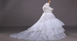 2016 Nouvelles blancs 3 couches Cathedral Train jupons robe de mariée Robe de bal robe de bal jumeau 2015 accessoires de mariée Petticoat3285707