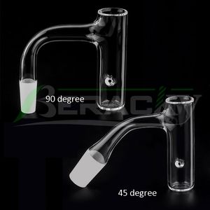 Beracky Soldadura completa Borde biselado Fumar Cuarzo Dedo Banger Con orificio giratorio 2 mm Pared 10 mm 14 mm 18 mm Clavo giratorio automático soldado sin soldadura para vidrio Agua Bongs Dab Rigs