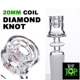 Nieuwste groothandel dubbele stapel stapel diamant knoop quartz enail domeless met 10/14 / 19 mm matte mannelijke vrouwelijke joint. Voor 20 mm verwarmingspoel.