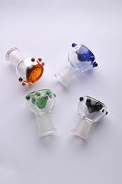 Bol en verre coloré de 14,4 mm ou 18,8 mm pour barboteur en verre et bol à fumer en verre pour attrape-cendres