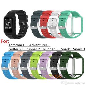 Nieuwe Silicone Vervanging Horlogeband Pols Band Band voor TomTom 2 3 Serie Runner 2 3 Spark Series Golfer 2 Adventurer GPS-horloge