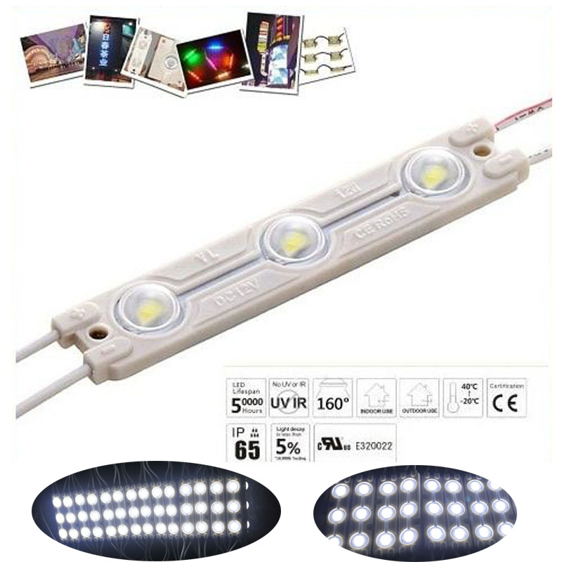 2017 Led Modules Avec récent objectif étanche IP65 SMD 5630 3 LEDS Chaud / Froid Blanc Rouge Bleu Vert Pour Manche Lettre DIY