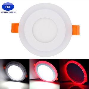 2016 plus récent led rgb downlights encastrés plafonniers 6w 9w 18w 24w led down lights rgb + blanc couleurs ac 85-265v