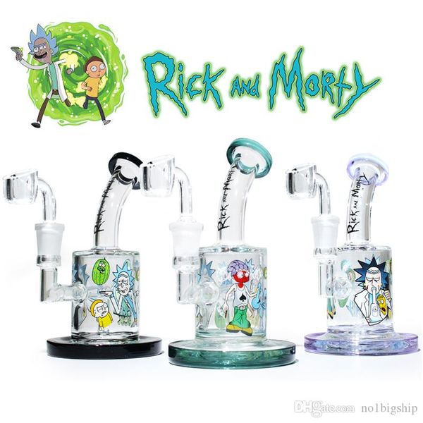 6 '' Verre Bong Narguilés Huile Dab Rig 5MM Épaisseur Banger Nail Bongs Joint Femelle 14.5MM Barboteur