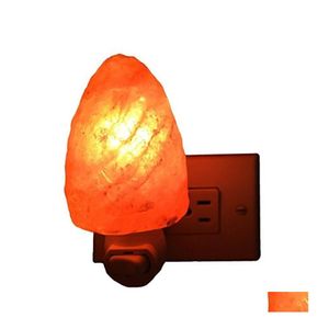 2016 Lumières nocturnes Himalayan Crystal Salt Lampe Table Chambre Adorn Plug Light In Natural Air Ionizer Drop Livracing Lighting Indoor DHPGW