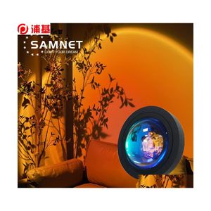 2016 Night Lights Sunset Projection Live Broadcast Achtergrond zoals Galaxy Projector Sfeer Rainbow Lamp Decoratie voor slaapkamer Drop D DHZFP