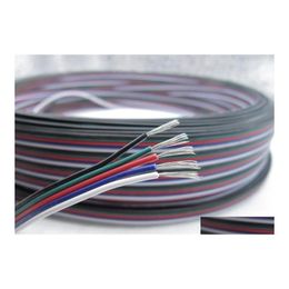 2016 Andere verlichtingsaccessoires LED RGB 5PIN 1M 2M 4M 5M 10M 20M 50M 5 PIN -kanalen voor 5050 3528 RGBW Stripverlenging Extend Wire Cord D Dhylv