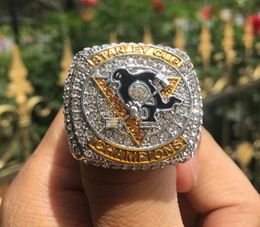 2016 Pittsburgh Penguins Crosby Cup Hockey Championship Ring Juego de hombres Fan Recargador de regalo Al por mayor 2019 Dropshipping2614747