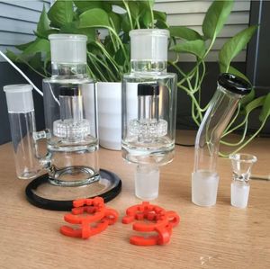 Nuevo Big Glass Bongs Tubos de vidrio para fumar Hookahs Recycler Stereo Matrix Extraíble Perc Oil Rigs base sólida con clips Junta de 18 mm