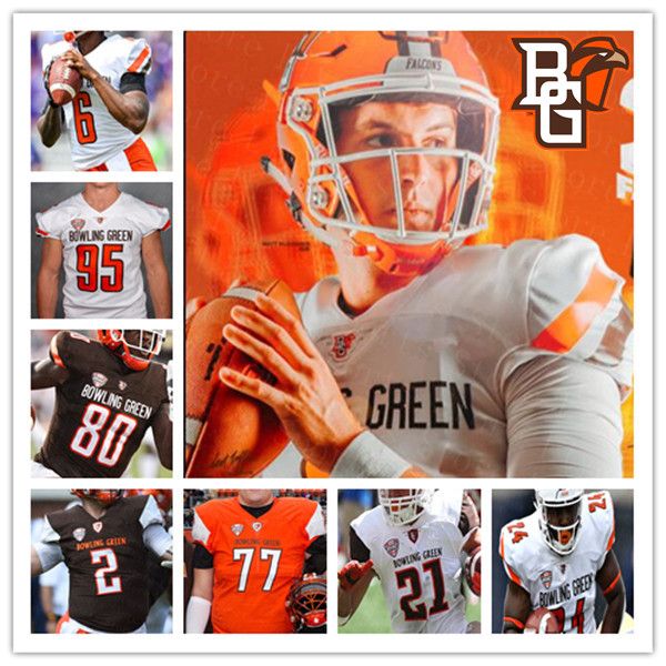 Bowling Green BGSU Camisetas de fútbol universitario Matt McDonald Camden Orth Jaison Patterson Jamal Johnson Ta'ron Keith Odieu Hiliare CJ Lewis Tyrone Broden DJ Taylor 4XL