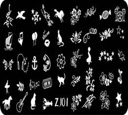 2016 Venta de 12 diseños Airbrush Stant Pencil Plates de estampado de uñas Impreso Diseño de mariposa Arte de uñas Establecimiento de uñas Konad S6134746