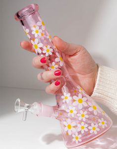 Vaso de vidrio de vidrio rosado Bong Daisy Water Tipes Downstem Perc Dab Ligas Dab Tip Tip Tip Tip Tip Bubbler Hogarh Decla Hookah Accesorio