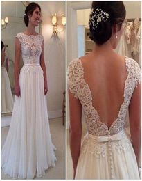 Robes de mariée longues de printemps 2016 Lacet Ellie Saab Sage élégante partie partielle des mariages formels robe nuptiale sexy