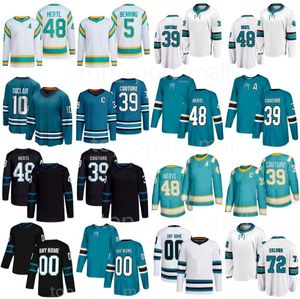 Hommes Reverse Retro Tomas Hertl Jerseys Hockey Logan Couture Anthony Duclair Fabian Zetterlund William Eklund Henry Thrun Jacob MacDonald Mackenzie Blackwood Teal