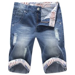 2016 D'été Hommes Court Jeans Denim Pantalon Hommes Shorts Bermuda Jeans Mode Casual Hommes Jeans Avec Trous Masculina