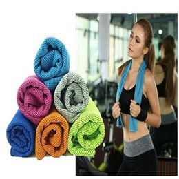 2016 Été NOUVEAU PVA Refroidissement Glace Serviette Doux Respirant Gym Yoga Serviette 6 Couleurs Disponibles 2207