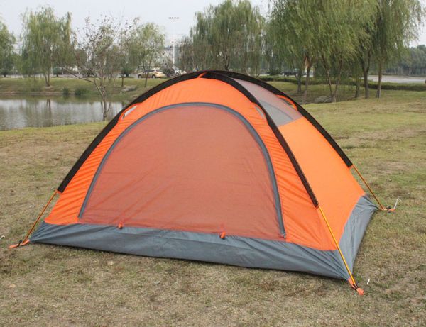 Tentes d'extérieur d'été 2016, abris de camping pour deux personnes, double tige en aluminium contre l'eau, tente de neige ensoleillée, expédition rapide DHL