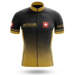 2024 Zwitserland Wielertrui Korte Mouw Mountain Ciclismo Tops Motorcycle MTB Kleding C505