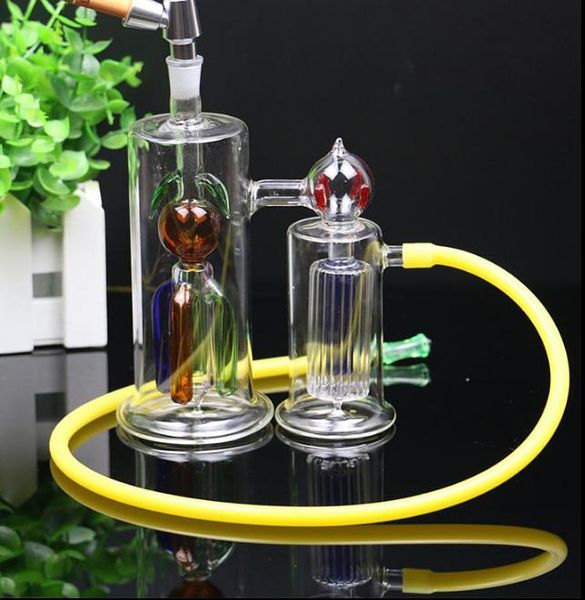 pipa para fumar 2026 Twin Hookah glass Hookah, color, estilo de entrega aleatoria, pipas de agua, bongs de vidrio, narguiles de vidrio,