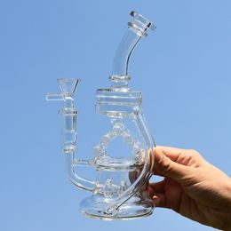 Bang de gamisais en verre Recycler Dabs Fumer Accessory Pipes d'eau Bigs à eau uniques avec bol de 14 mm