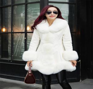 2016 Hiver High Fashion Femmes039s Luxurious Faux Fur Mabinet Socialite That Warm Cuir Jacket Parkas Top Quality For Lady1443590