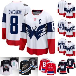 Washington 8 Alex Ovechkin Capital Jersey Darcy Kuemper Sonny Milano T.J.Oshie Tom Wilson Nicklas Backstrom Dylan Strome Nic Dowd Charlie Lindgren Max Pacioretty