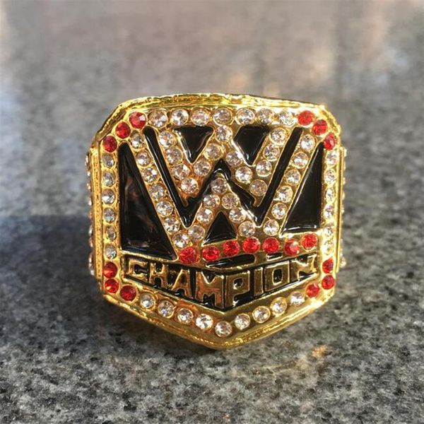 Anillo de campeonato del salón de la fama de la federación de lucha libre 2016 con caja de exhibición de madera Regalo de fanático de los hombres de recuerdo 2018 2019 Gota completa 195M