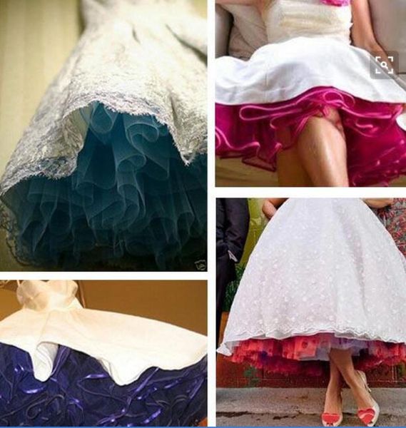 20162017 Pinterest Robe de mariée rétro populaire jupons réel rainbow vintage plus jupons pour robes de mariée PET3662894