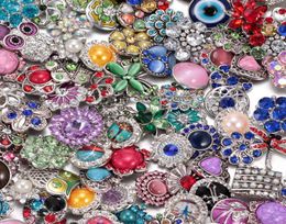 2017 0 entier 50 pcslot Styles étonnants strass opale pierre naturelle boutons en métal 18mm bouton pression bijoux pour Snap Jewelry7901805