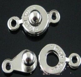 2017 100 Setslot Metal Little Snap Sprogue Clasps Encontrando 75 mm de hallazgos de joyería Componentes CLASPS HOGNS2021519