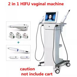 2 in 1 HIFU Machine Hoge Intensiteit Gerichte Echografie Gezicht Lift Rimpel Verwijderen Vaginale Turning Huidverjonging Lichaam Afslanken