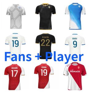 Versión para fanáticos del jugador Maillot de Foot Mónaco 23/24 Camisetas de fútbol Kit para niños AS BEN YEDDER MINAMINO VOLLAND BOADU EMBOLO MARTINS Niños 2023 2024 Camisetas de fútbol para niños