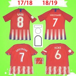 2017 2018 2019 RETRO Voetbalshirts Final 17 18 19 vintage voetbalshirts thuis rood Uniform klassiek TORRES GRIEZMANN SAￚL KOKE CARRASCO LUCAS DIEGO COSTA CORREA THOMAS
