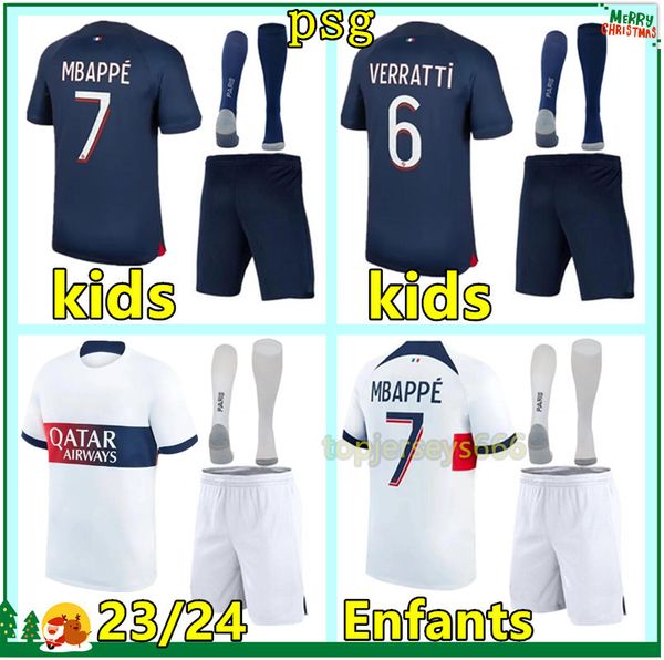2023 2024 maillot psgES maillot foot paris mbappe Kit enfant 23 24 maillot de foot PSGes maillots de football jersey kids soccer jersey