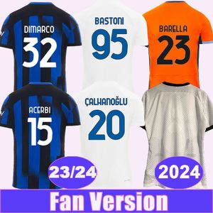 21 22 GAGLIARDINI Maillots de football pour hommes DE VRIJ ALEXIS Domicile Bleu Aawy Maillot de football blanc VECINO LUKAKU LAUTARO KOLAROV VIDAL Manches courtes