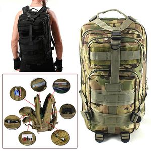 2017 3p Outdoor Military Tactical Backpack 30L Molle Bag Army Sport Travel Rucksack Camping Wandelen wandelen Camouflage Bag2184