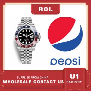 Nueva versión V3 listada superficie de roca gmt reloj de lujo bisel giratorio de cerámica lupa grande Asia 2813 movimiento automático cierre sólido