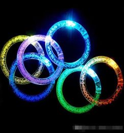 2017 Acrylique Glitter Glow Flash Light Sticks LED Crystal Gradient Color Ring Bracelet Bangle Creativity Dance Party Fournions 8656344