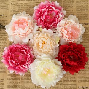 Fleurs artificielles soie pivoine têtes fête mariage décoration fournitures Simulation fausse tête de fleur décorations pour la maison WX-C09