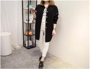 2017 Autumn en Winter New Fashion Sweater Dingzhu Liuqian Cardigan in het lange gedeelte van losse dunne trui jas Fashion Flare8778985
