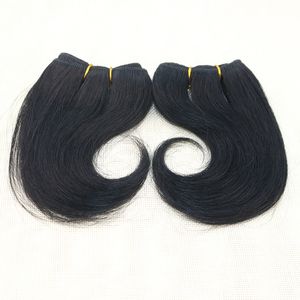 2017 superventas 6 pulgadas corto dos tonos cabello brasileño onda del cuerpo negro 100% cabello humano extensión de cabello Remy