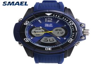 2017 Blue Watches New Brand Smael LED Clocks Double Dual Display Temps Horloge 30 mètres Fashion Affaire Horloge masculine décontractée 11574545231